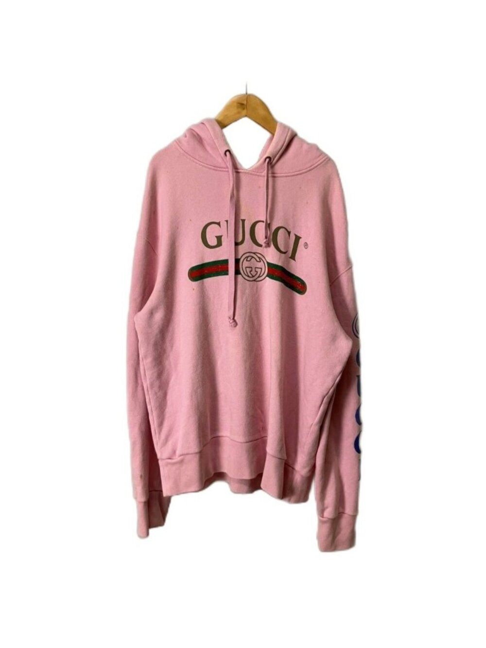 Gucci Dragon Hoodie Vintage Logo Pink S